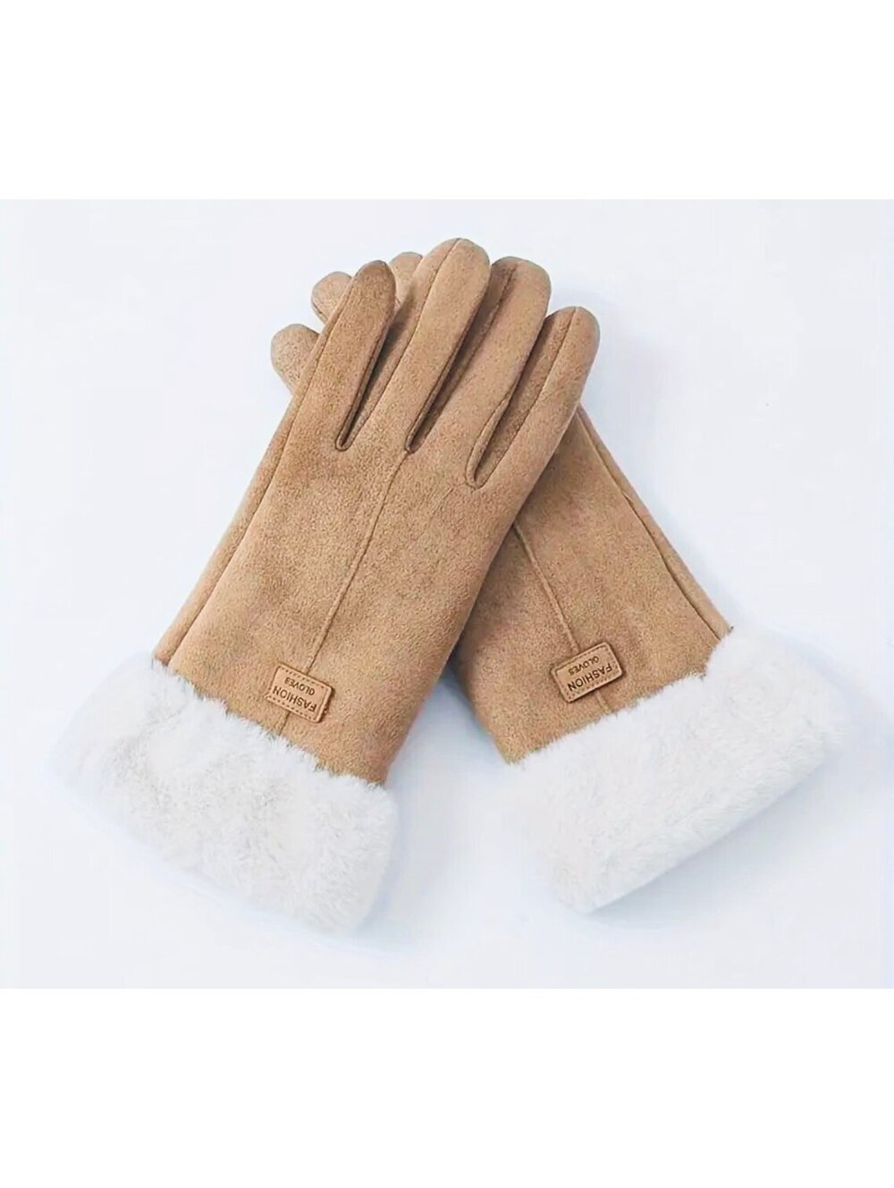 New - Stylish & Comfy Multi-Function Isotoner Style Winter Gloves - Beige - OS